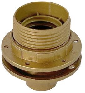 Enzo Lampenfassung E27 Gold m Kragen + Ring 6043004