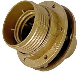 Enzo Lampenfassung E27 Gold m Kragen + Ring 6043004