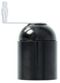 Enzo Lampenfassung E27 mit Halterung schwarz 6042760