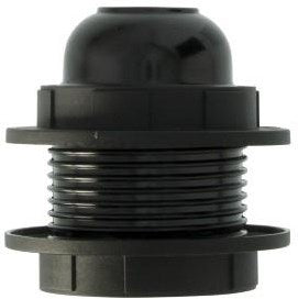 Enzo Lampenfassung E27 schwarz mit 2 Ringen 6043140