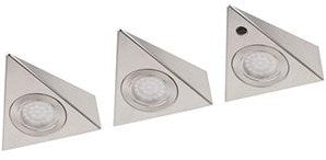 Enzo LED-Dreiecksstrahler-Set a3 | 7,5 W | IR-Sensor | 3000k | Geschichte Stahl - 5018355