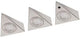 Enzo LED-Dreiecksstrahler-Set a3 | 7,5 W | IR-Sensor | 3000k | Geschichte Stahl - 5018355