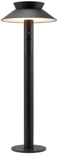 Enzo LED-Solar-Pfostenleuchte | Justina 5 W 3000 K Schwarz IP44 60 cm – 4802826