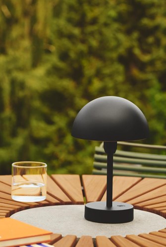 Enzo wiederaufladbare Tischlampe | ellen to-go 25cm schwarz - 4808196