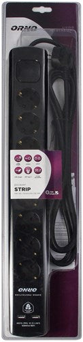 Enzo-Überspannungsschutz | 8-fach | 3m | 2x USB schwarz - 3873780