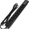 Enzo-Überspannungsschutz | 8-fach | 3m | 2x USB schwarz - 3873780