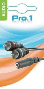 Enzo Pro-1 Audio 3,5 Counter Stereo ->2 Tulip Male 20cm 9201400