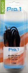 Enzo Pro-1 Audio 3,5 Klinke Stereo ->2 Tulip Male 1,5 Meter 9201800