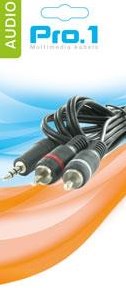 Enzo Pro-1 Audio 3,5 Klinke Stereo ->2 Tulip Male 5 Meter 9201805