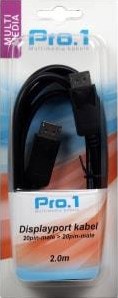 Enzo Pro-1 Displayport 20-Pin Stecker auf Stecker 2,0 Meter – 9286020