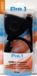 Enzo Pro-1 HDMI-Switch 3-Wege, 1.4a-Version unterstützt 3D (für 3 Geräte) – 9284084
