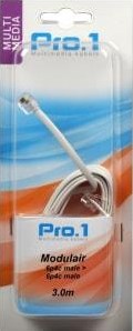 Enzo pro-1 modular 6p4c bis 6p4c weiß 3,0 Meter 9297020