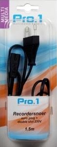 Enzo pro-1 Recorderkabel 230 Volt 1,5 Meter 9296201