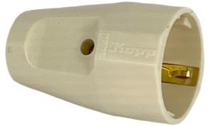 Enzo geerdeter Buchsenstecker, weiße Kupplung 6141631