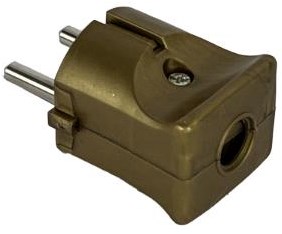 Enzo-Schutzkontaktstecker bronzefarben 6141022