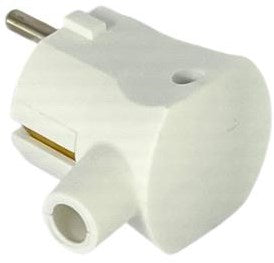 Enzo Schukostecker abgewinkelt weiß mit Tülle MK 6140688