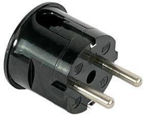 Enzo Schutzkontaktstecker abgewinkelt, schwarzes Bakelit 6140592