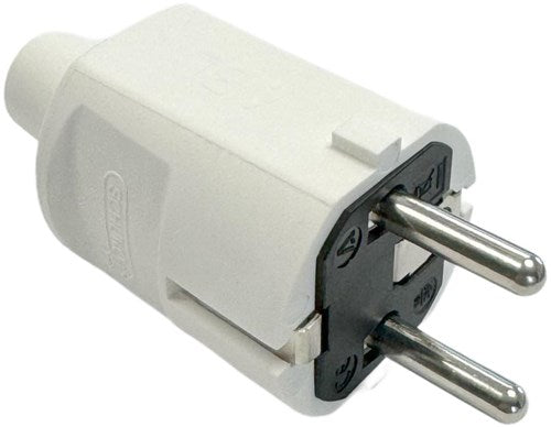 Enzo-Schutzkontaktstecker | mit Tüll | weiß - 6141204