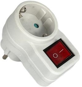 Enzo Schuko-Steckeradapter, weißer Schalter 6140890