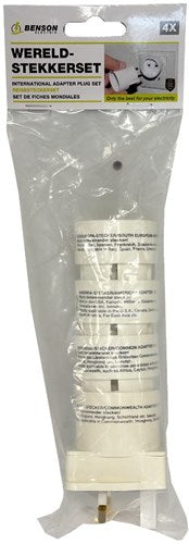 Enzo Reisestecker-Set 4-teilig, Tower-Modell, universal, weiß, 6254025
