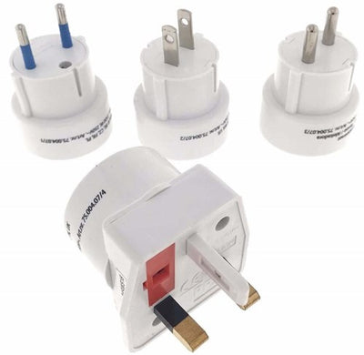 Enzo Reisestecker-Set 4-teilig, Tower-Modell, universal, weiß, 6254025