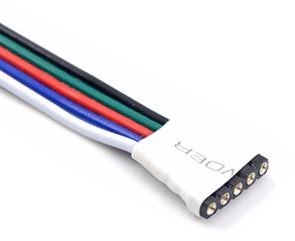 Enzo RGBW-Stecker weiblich 5 Pins 15 cm Kabel 4380060