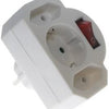 Enzo Steckeradapter 2xEuro 1x RA plus Schalter 6140895
