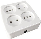 Enzo Tischsteckdose 4V quadratisch weiß 6871220 - afbeelding 2