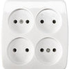 Enzo Tischsteckdose 4V quadratisch weiß 6871220