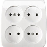 Enzo Tischsteckdose 4V quadratisch weiß 6871220 - afbeelding 1