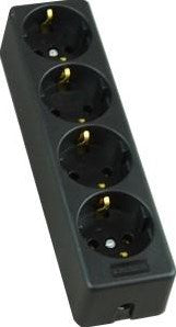 Enzo Tischsteckdose RA 4V lang schwarz VPE 6871930