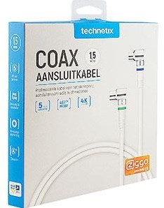 Enzo Technetics Koax-Verbindungskabel 1,5 m kompletter rechtwinkliger Stecker – 2075010