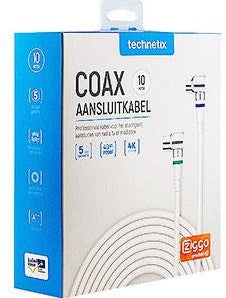 Enzo Technetics Koax-Verbindungskabel 10 m kompletter rechtwinkliger Stecker – 2075040