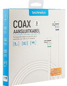 Enzo Technetics Koax-Verbindungskabel 3 m kompletter rechtwinkliger Stecker – 2075020