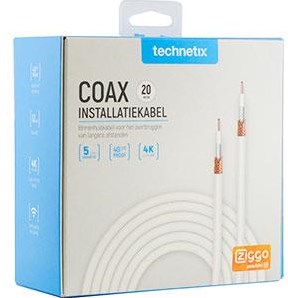 Techetix technetix tn-coaxih-20m Koaxkabel 20 m Weiß
