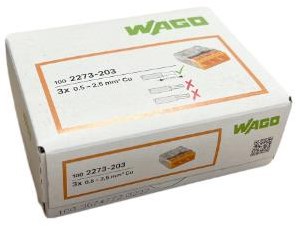 Wago Schweißklemme 3-fach 0,5-2,5qmm tra orange 2273-203 | 100 Stk