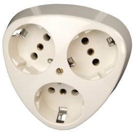 Enzo Wandsteckdose RA Einbau 3-fach 4677040