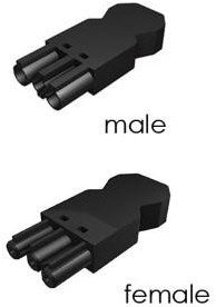 Enzo Wieland Netzkabel 2m 3x1,5mm2 70° gst18 - 1066310