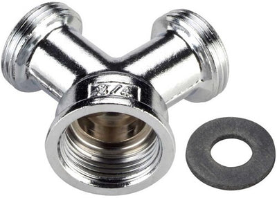 Enzo WPro Y-Stück Chrom, 2 Versorgungsschläuche, 1 Wasserversorgung – 1400238