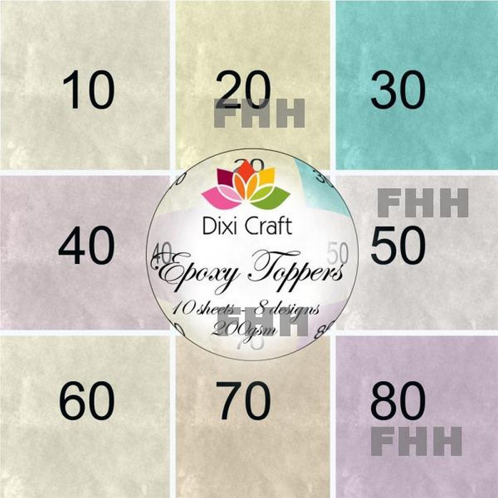 Dixi craft • Epoxid-Topper 10 Stück