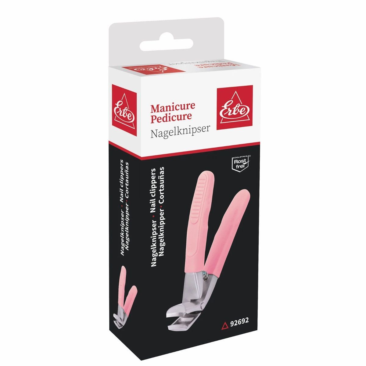 Erbe Solingen Nagelknipser Softgrip rosa 8,5cm (erbe92692)
