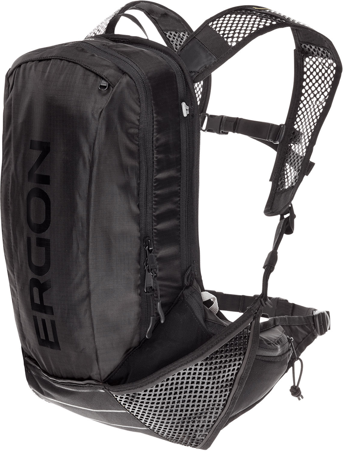 Ergon BX2 EVO -Rucksack Schwarz - Leicht - geeignet für Tagesausflüge - 10 + 1,5 l Volumen - wasserdicht - Polyester -Nylon - Sonstiges Befestigungssystem - einschließlich Regenabdeckung