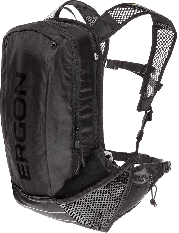 Ergon BX2 EVO -Rucksack Schwarz - Leicht - geeignet für Tagesausflüge - 10 + 1,5 l Volumen - wasserdicht - Polyester -Nylon - Sonstiges Befestigungssystem - einschließlich Regenabdeckung