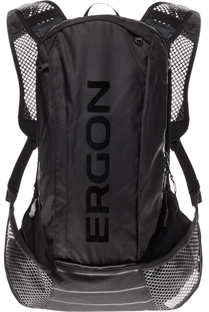 Ergon BX2 EVO -Rucksack Schwarz - Leicht - geeignet für Tagesausflüge - 10 + 1,5 l Volumen - wasserdicht - Polyester -Nylon - Sonstiges Befestigungssystem - einschließlich Regenabdeckung