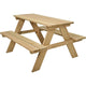 Pro Garten-Picknicktisch für Kinder aus Holz 89x79