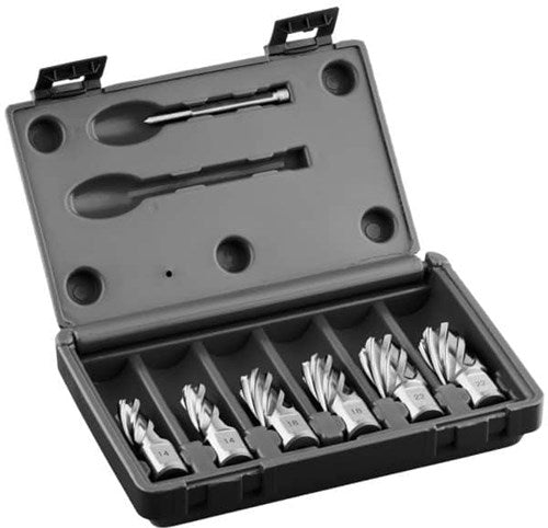 Euroboor hcs.kit | 6-teiliges Kernbohrer-Set 19,05 mm Weldon-Aufnahme – hcs.kit