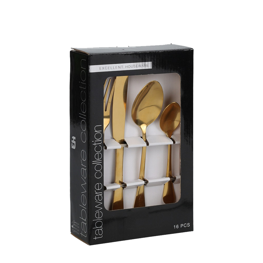 Excellent Houseware Besteckset Gold 16-teilig