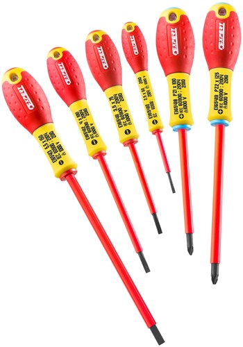 Expert by Facom-Set mit 6 isolierten Schraubendrehern, Schlitz, PZ – E160911