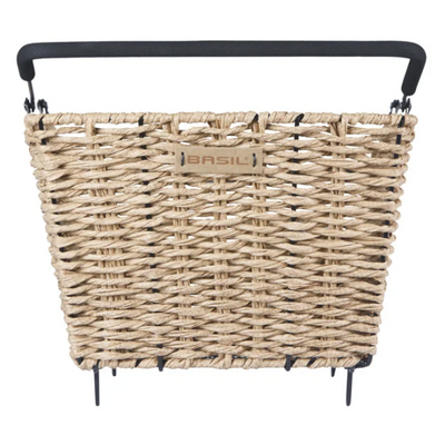 Basilikum Fahrradkorb Cento Rattan Look Multi System 40 x 25 x 12 cm - Seegras