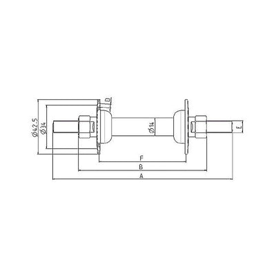 Marwi Fore Hub 412 36 Löcher 100 mm gebaut -in Breite verchromt